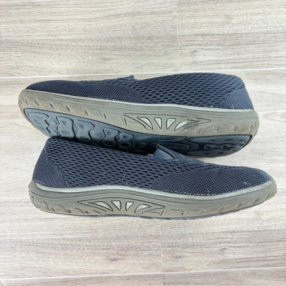 Skechers Reggae Fest Willow Navy Blue Mesh Slip On Relaxed Fit Shoes Womens 6.5